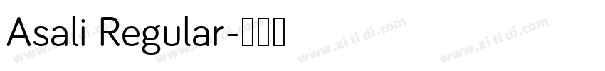 Asali Regular字体转换